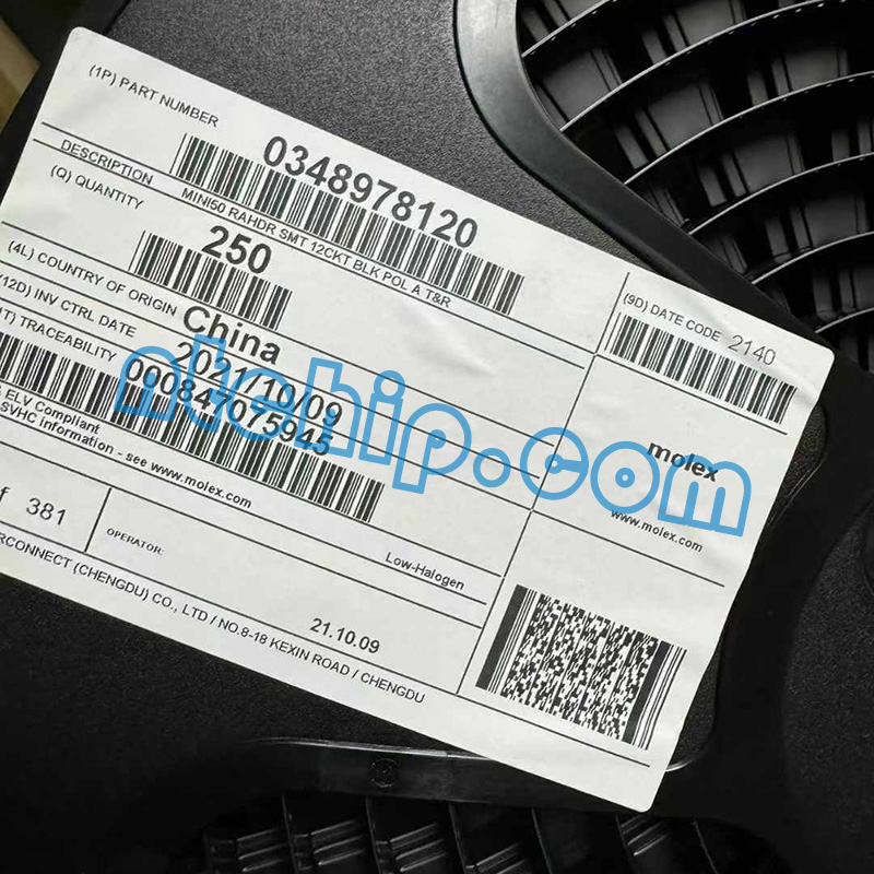 Molex 0348978120 Original Reel Label