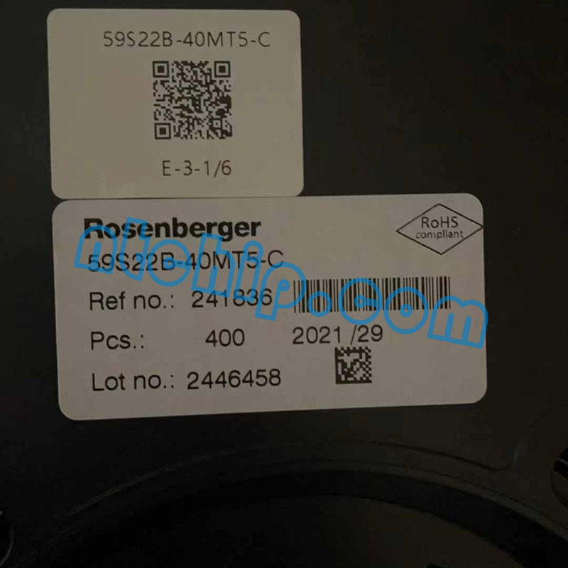 Rosenberger 59S22B-40MT5-C Original Reel Label