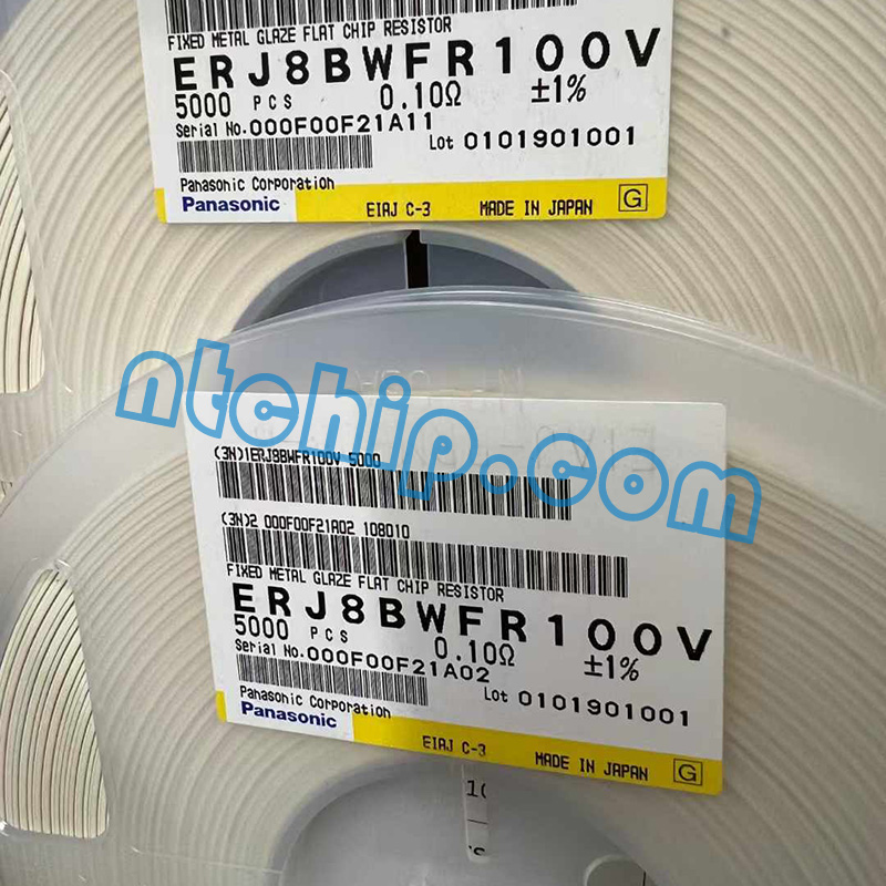 Panasonic Electronic Components ERJ-8BWFR100V Original Reel Label Panasonic Electronic Components ERJ-8BWFR100V Original Reel Label