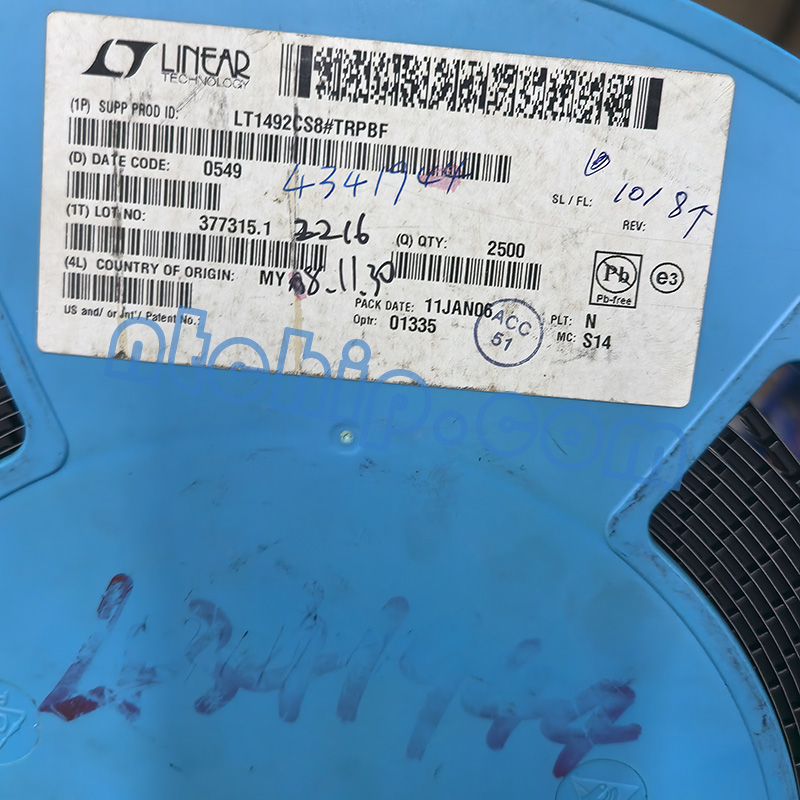Linear Technology LT1492CS8#TRPBF Original Reel Label Linear Technology LT1492CS8#TRPBF Original Reel Label