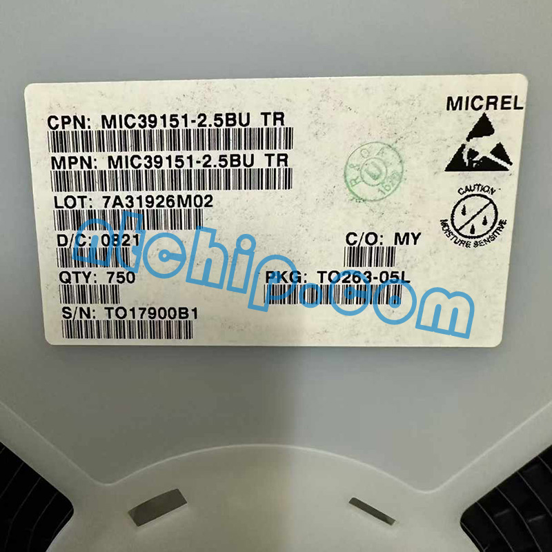 MICREL MIC39151-2.5BU-TR Original Reel Label MICREL MIC39151-2.5BU-TR Original Reel Label