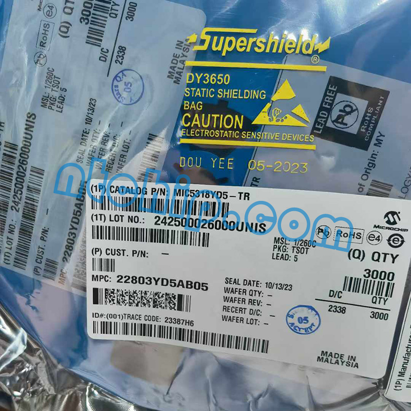 Microchip Technology MIC5318YD5-TR Original Reel Label Microchip Technology MIC5318YD5-TR Original Reel Label