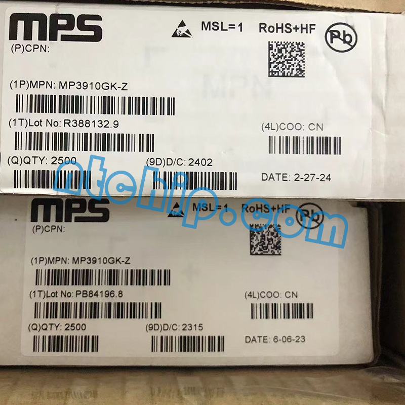 MPS MP3910GK-Z Package Original Label