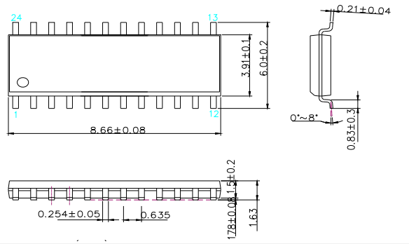 Macroblock MBI5034GP-B Package Dimensions Macroblock MBI5034GP-B Package Dimensions