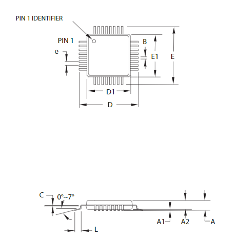 Microchip Technology ATMEGA168PA-ANR Package Diagrams Microchip Technology ATMEGA168PA-ANR Package Diagrams