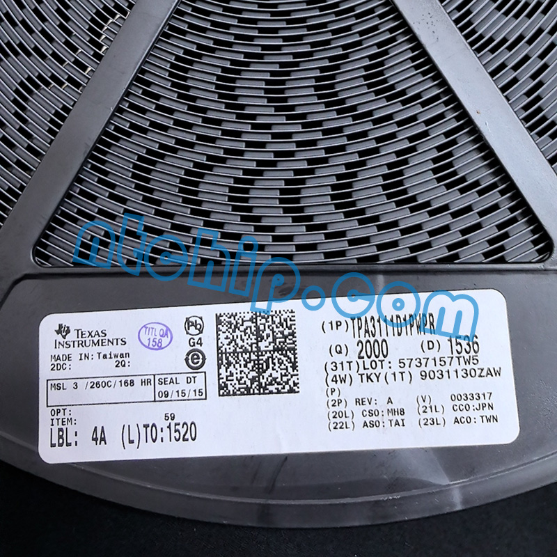 Texas Instruments TPA3111D1PWPR Original Reel Label