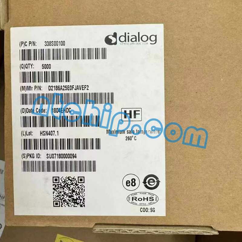 Dialog Semiconductor 338S00100 Package Original Label