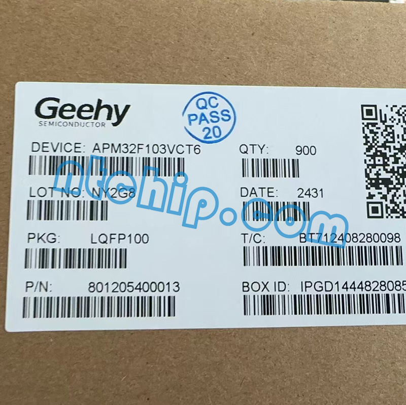 Geehy Semiconductor APM32F103VCT6 Package Original Label