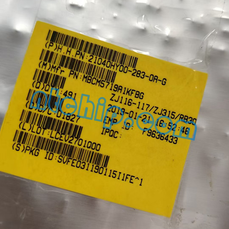 Avago Technologies (Broadcom) BCM5719A1KFBG Package Original Label