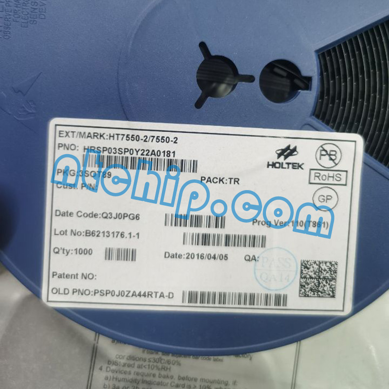 HOLTEK HT7550-2 Original Reel Label HOLTEK HT7550-2 Original Reel Label