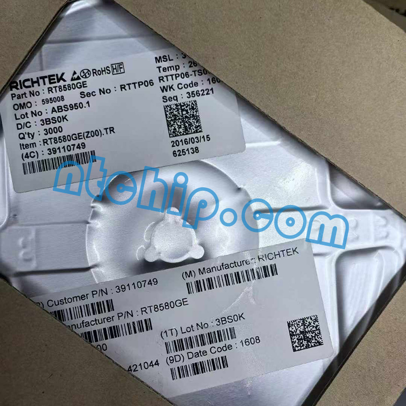 Richtek RT8580GE original package Label Richtek RT8580GE original package Label