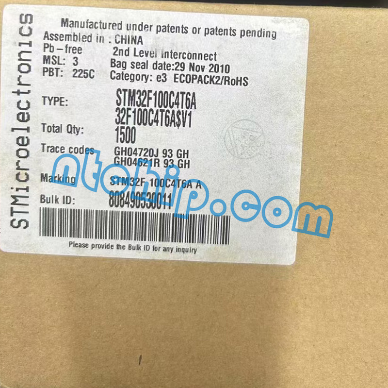STMicroelectronics STM32F100C4T6A Package Original Label