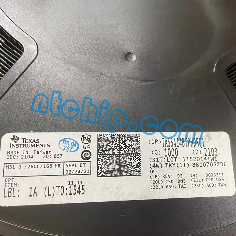 Texas Instruments TAS5414BTPHDRQ1 Original Reel Label