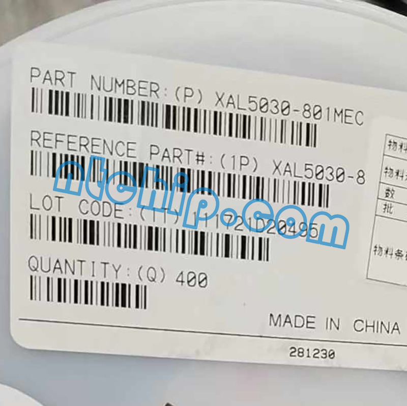 Coilcraft Inc XAL5030-801MEC Original Reel Label Coilcraft Inc XAL5030-801MEC Original Reel Label