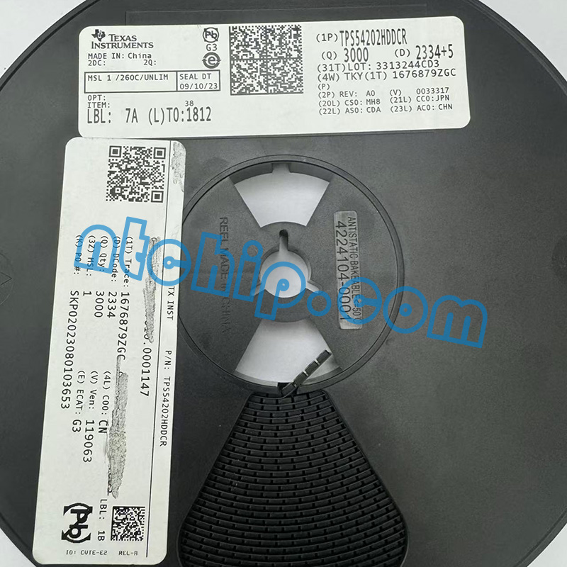 Texas Instruments TPS54202HDDCR Original Reel Label Texas Instruments TPS54202HDDCR Original Reel Label