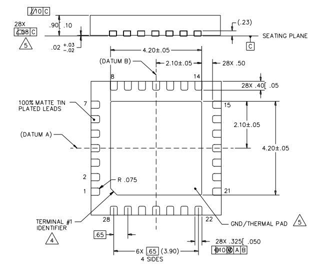 TRIQUINT AH202-F Package Dimensions