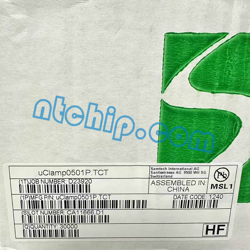 Semtech Corporation UCLAMP0501P.TCT Package Genuine Label 