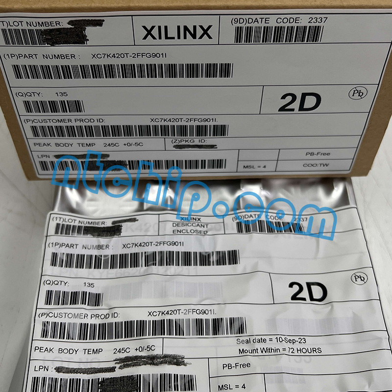 Xilinx XC7K420T-2FFG901I Package Original Label