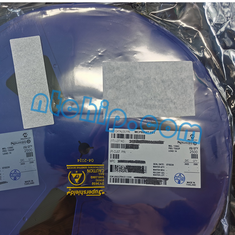 Microchip MCP6004T-I/ST Package Original Label