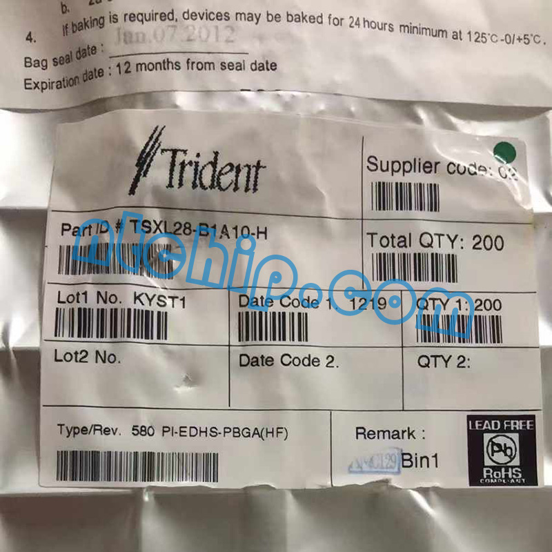 TRIDENT TSXL28-B1A10-H Package Original Label