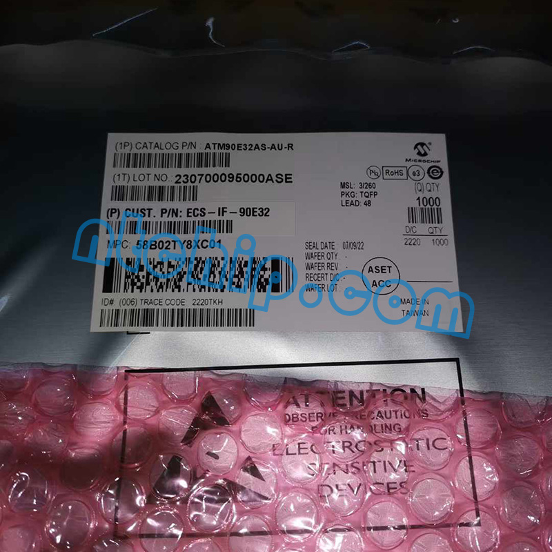 Microchip Technology ATM90E32AS-AU-R Package Original Label
