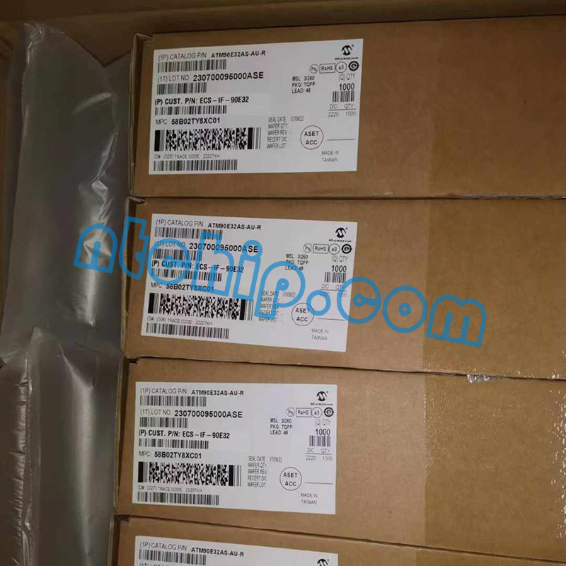 Microchip Technology ATM90E32AS-AU-R Box's Genuine Label