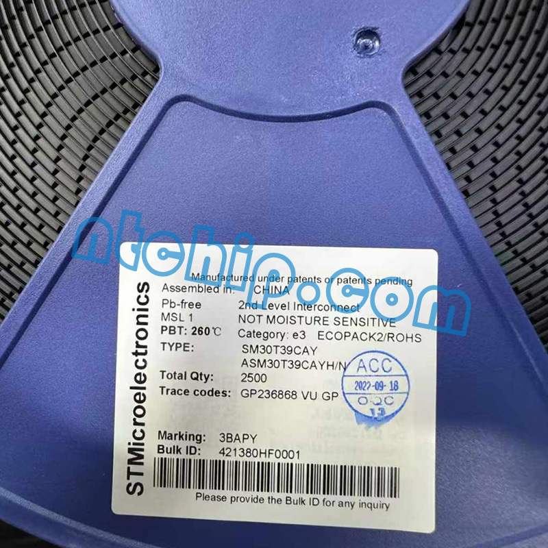 STMicroelectronics SM30T39CAY Original Reel Label
