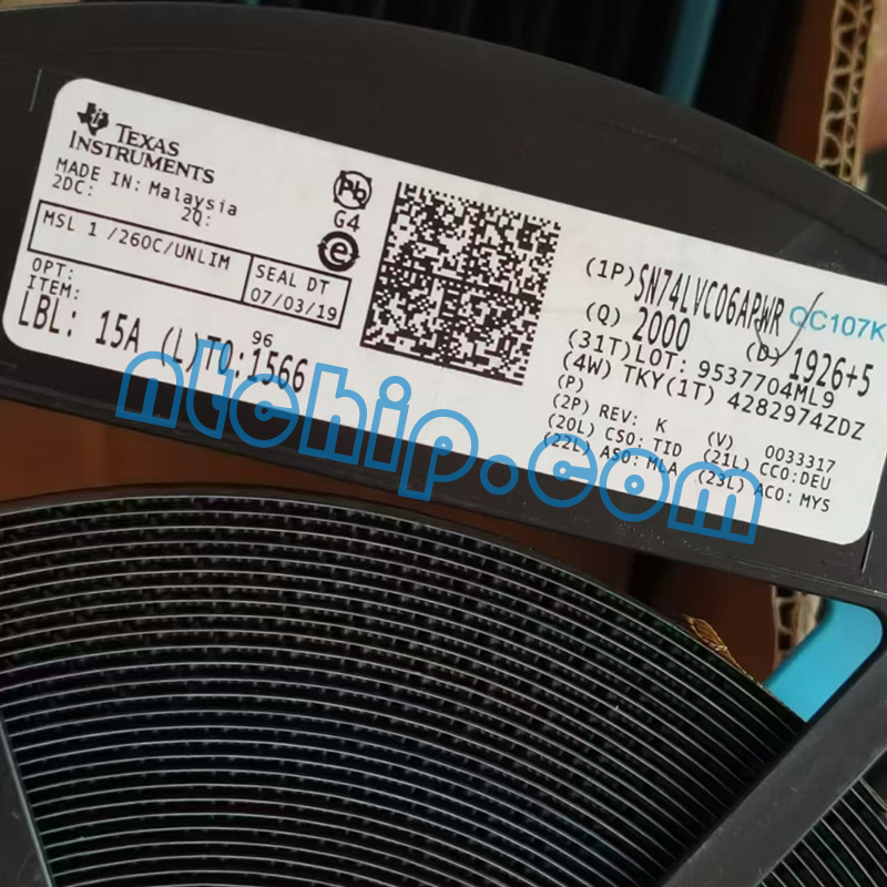Texas Instruments SN74LVC06APWRG4 New and Original Reel Label