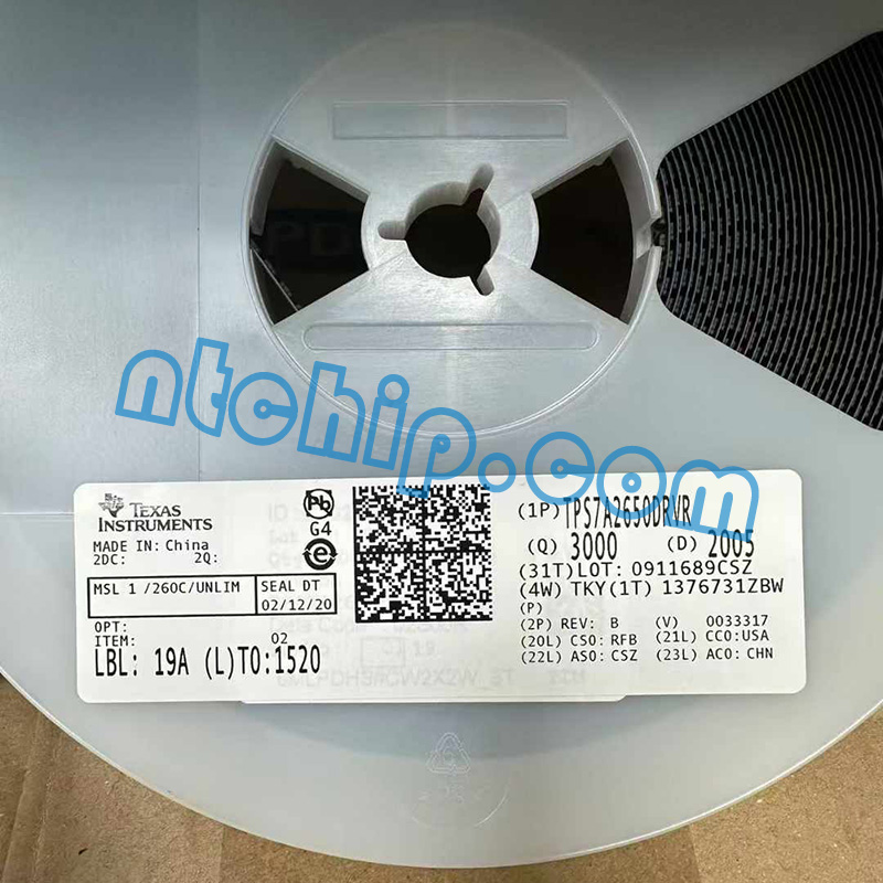 Texas Instruments TPS7A2650DRVR Original Reel Label Texas Instruments TPS7A2650DRVR Original Reel Label