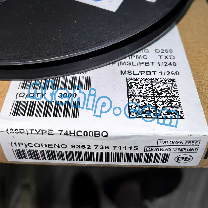 Nexperia 74HC00BQ,115 original package label