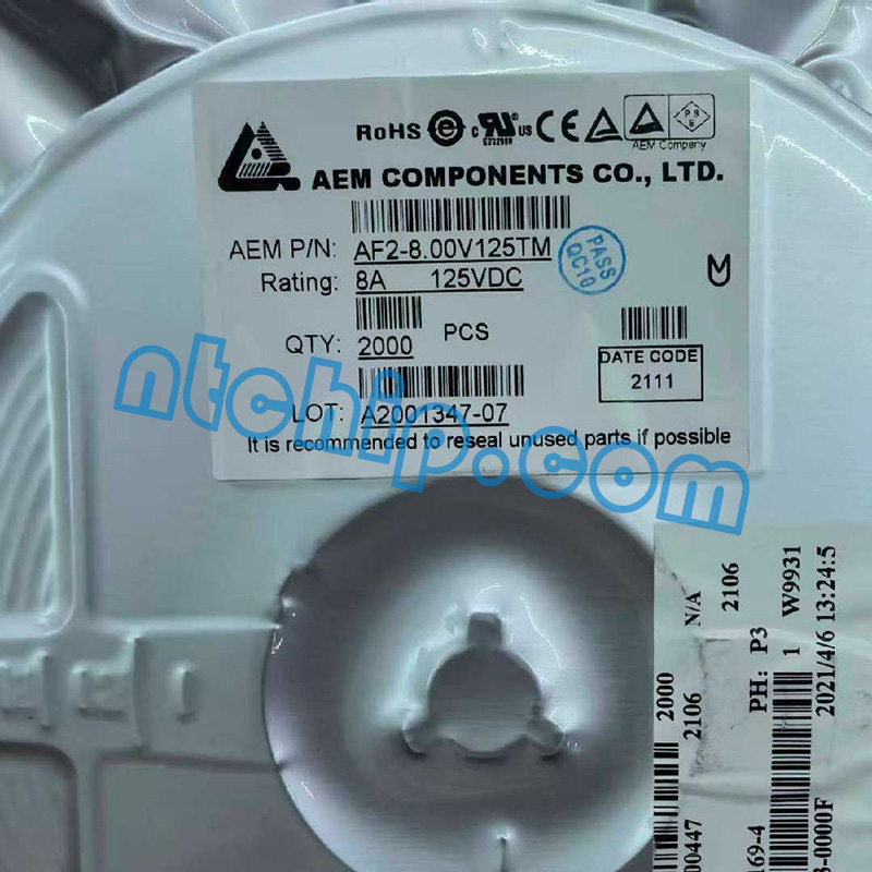 AEM Components AF2-8.00V125TM original package label