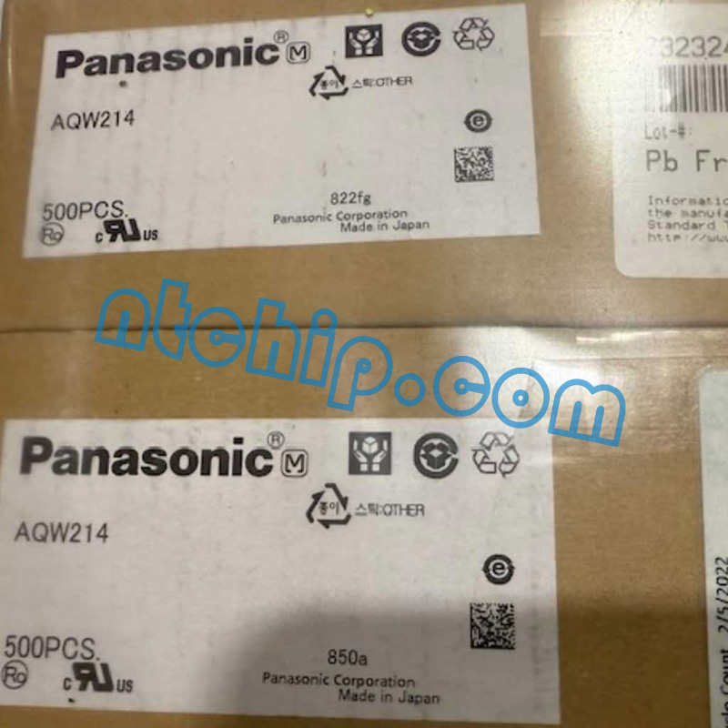 Panasonic AQW214 original packge label Panasonic AQW214 original packge label