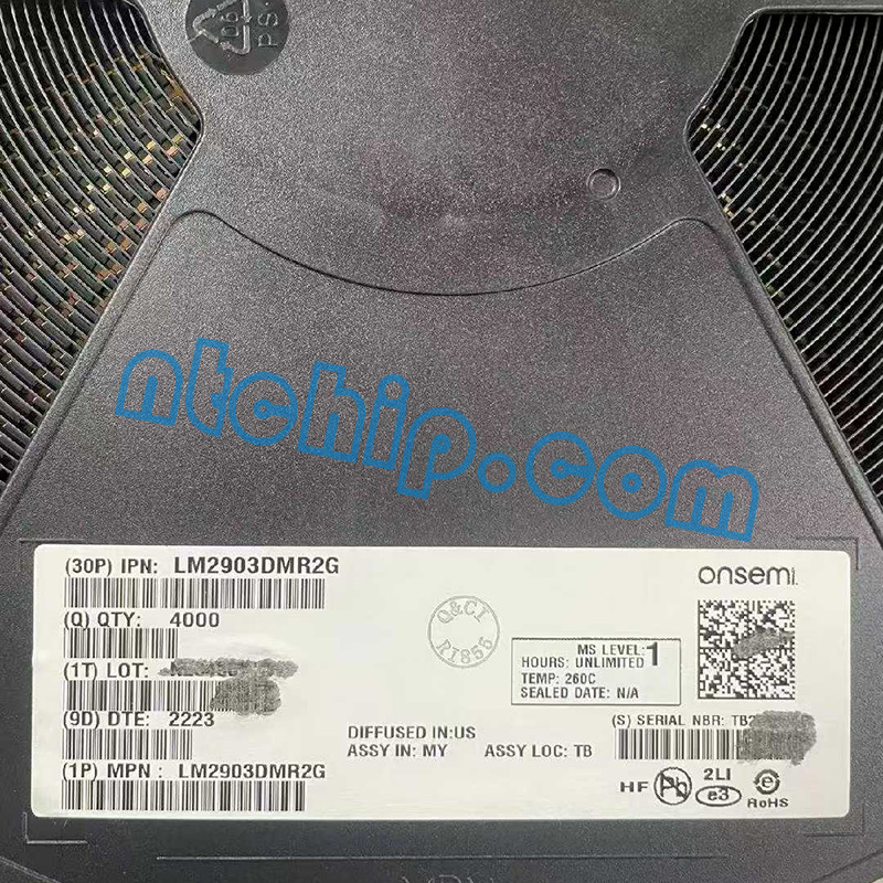 onsemi LM2903DMR2G original reel label onsemi LM2903DMR2G original reel label