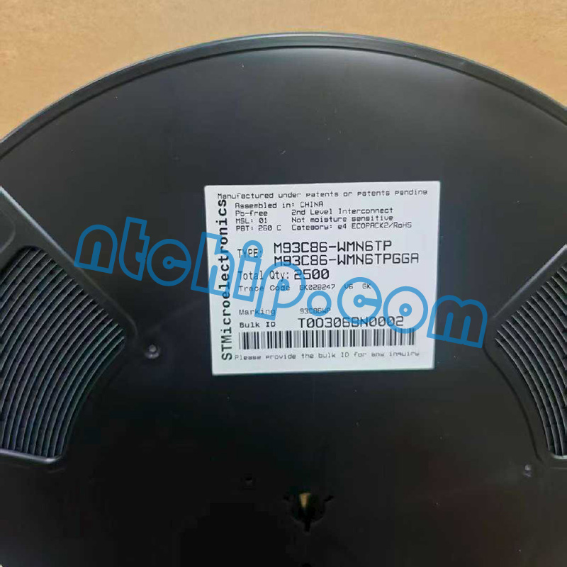 STMicroelectronics M93C86-WMN6TP original reel label