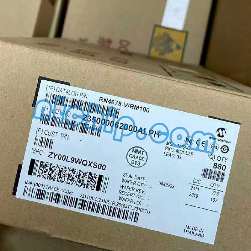 Microchip Technology RN4678-V/RM100  original package label