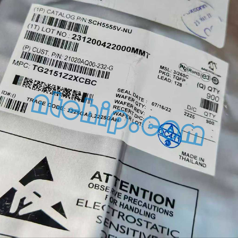 Microchip Technology SCH5555V-NU original package label