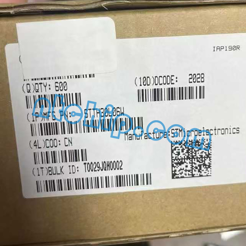 STMicroelectronics STTH30L06W original package label STMicroelectronics STTH30L06W original package label