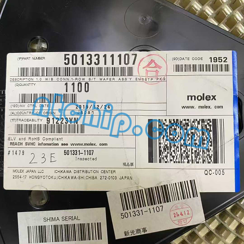 Molex 5013311107 original reel label