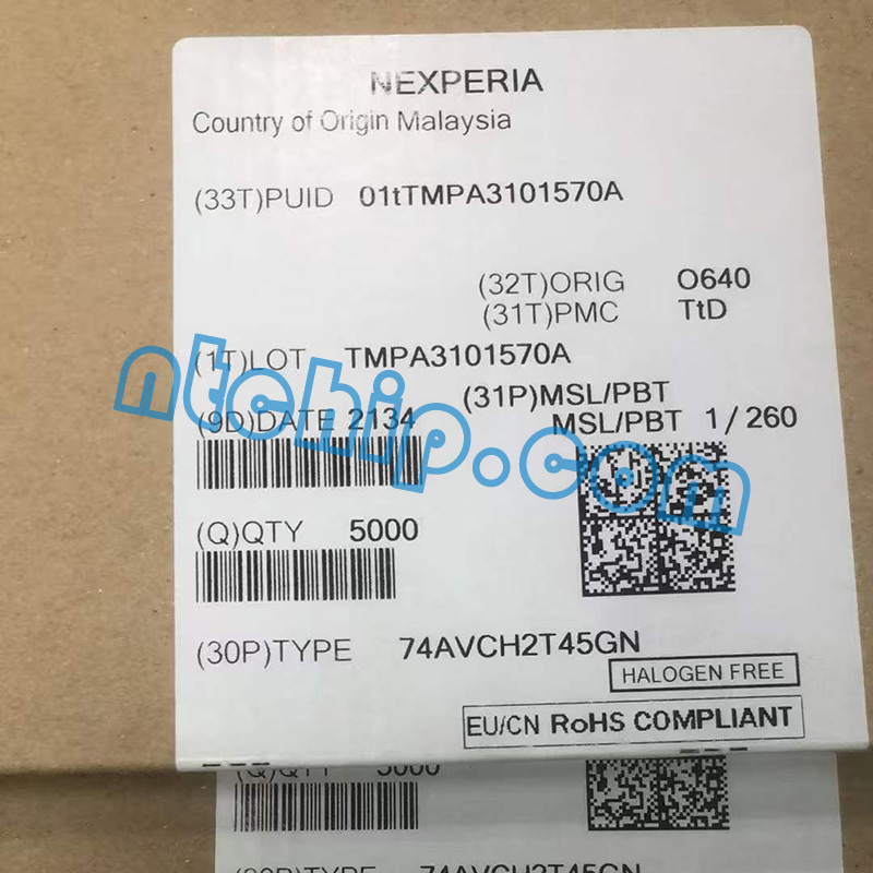 Nexperia 74AVCH2T45GN,115 original package label