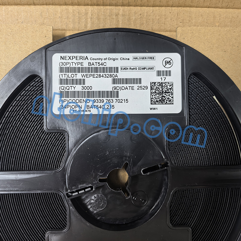 Nexperia BAT54C,215 original reel label