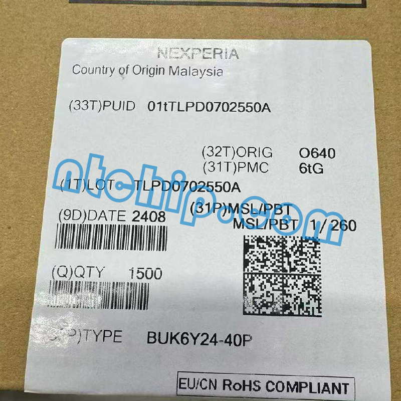 Nexperia BUK6Y24-40PX original package label