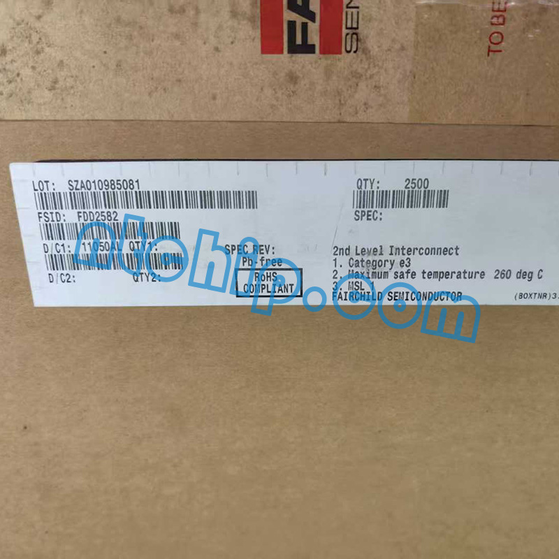 Fairchild Semiconductor FDD2582 original package label Fairchild Semiconductor FDD2582 original package label