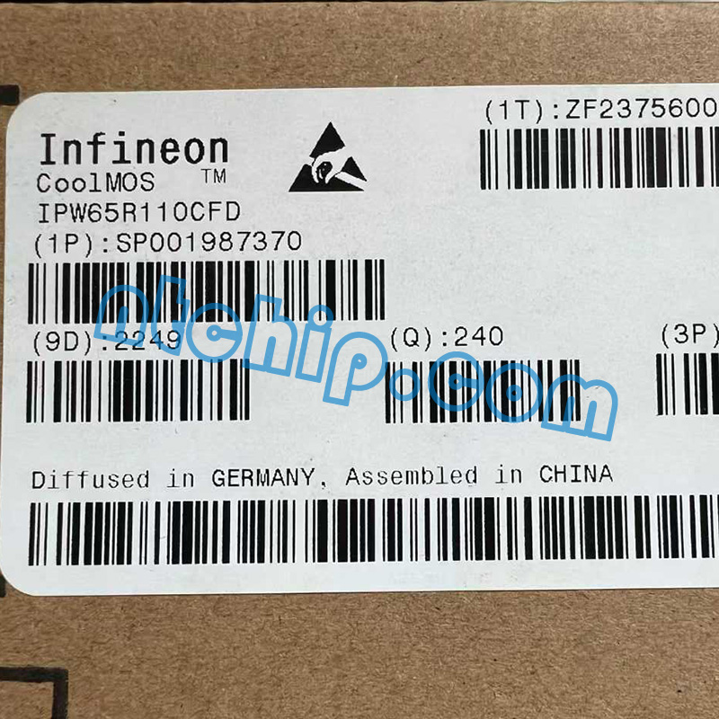 Infineon Technologies IPW65R110CFD original package label Infineon Technologies IPW65R110CFD original package label