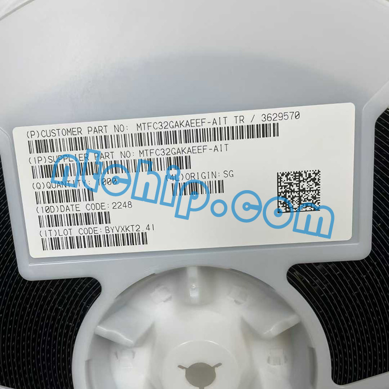 Micron Technology MTFC32GAKAEEF-AIT TR original reel label