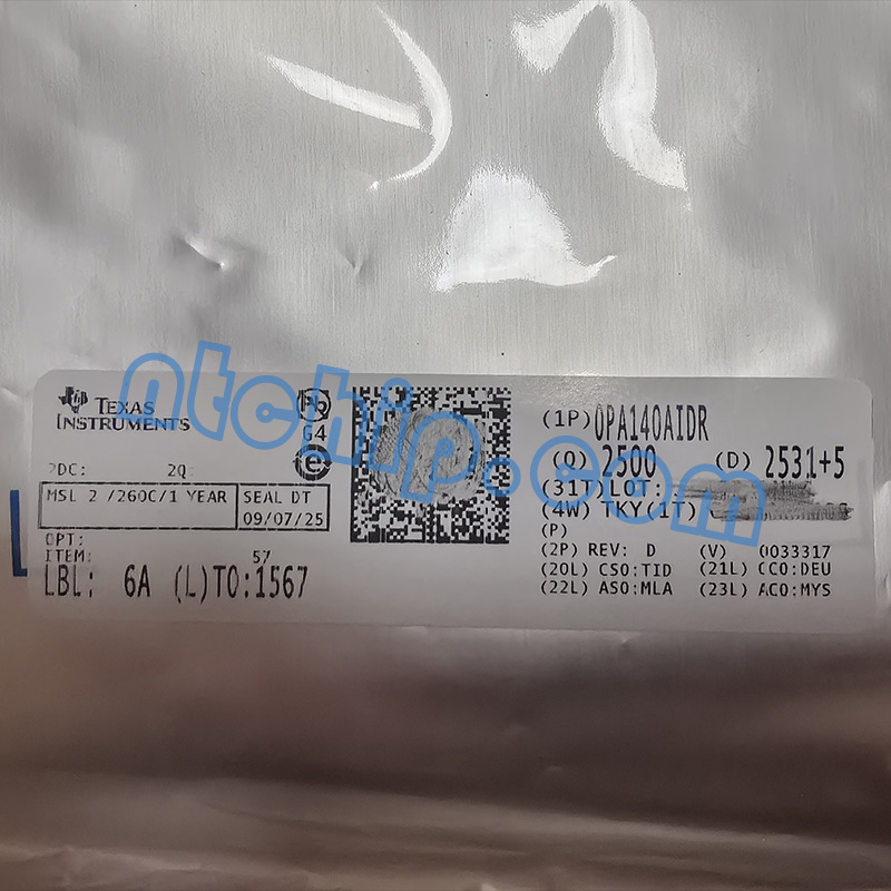Texas Instruments OPA140AIDR original package label
