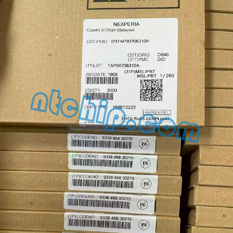 Nexperia PMBT2222,215 original package label Nexperia PMBT2222,215 original package label
