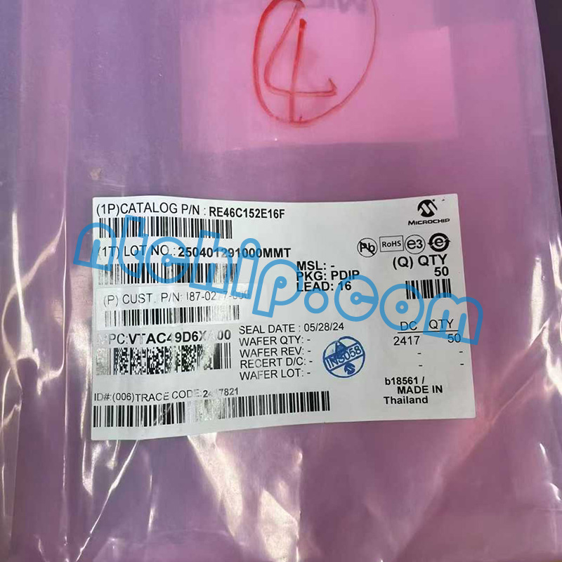 Microchip Technology RE46C152E16F original package label