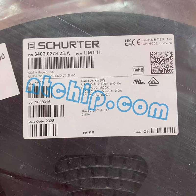 Schurter 3403.0279.23 original reel label