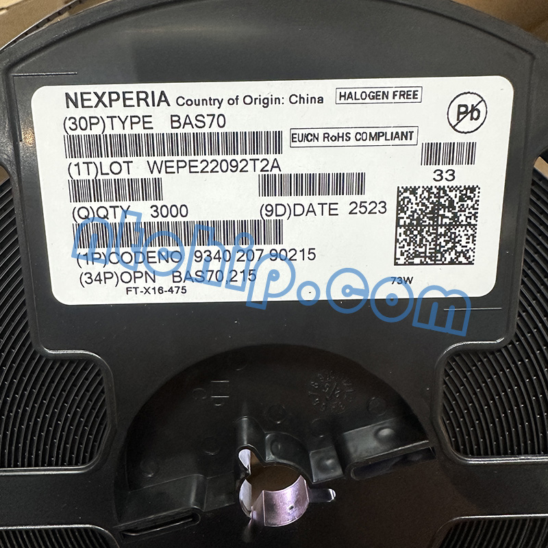 Nexperia BAS70,215 original reel label