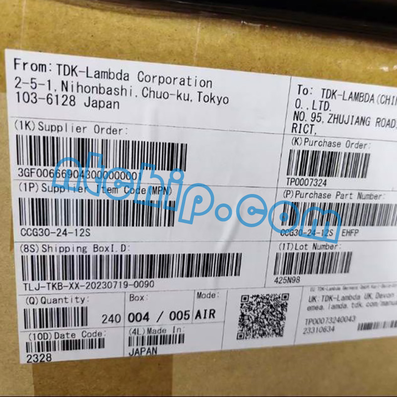 TDK-Lambda Americas Inc. CCG30-24-12S original package label
